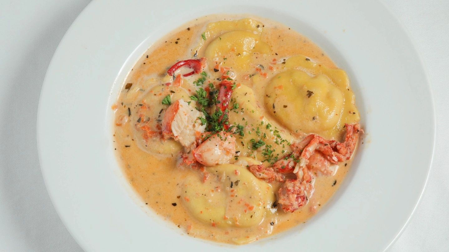 Lobster Ravioli at cork&olive the best Italian Restaurant.