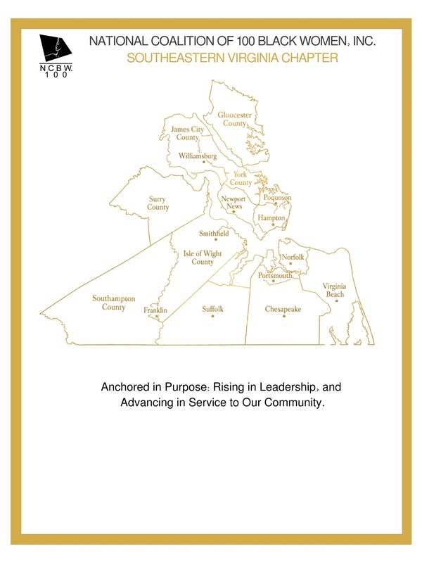 Map of Southeastern Virginia counties with organization info.