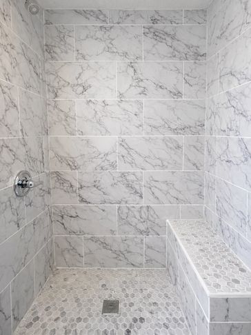 custom tiled walk in shower