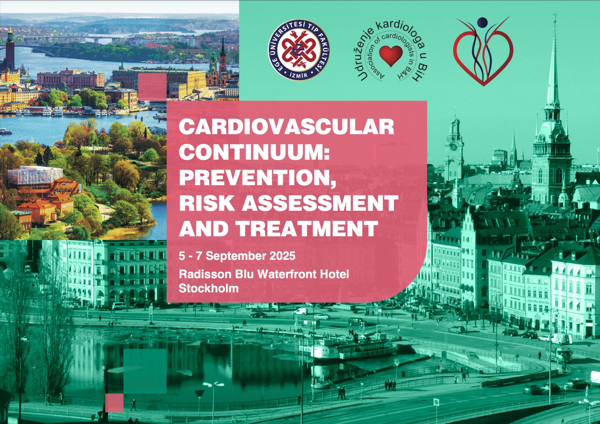 Event poster for Cardiovascular Continuum conference in Stockholm, 2025.