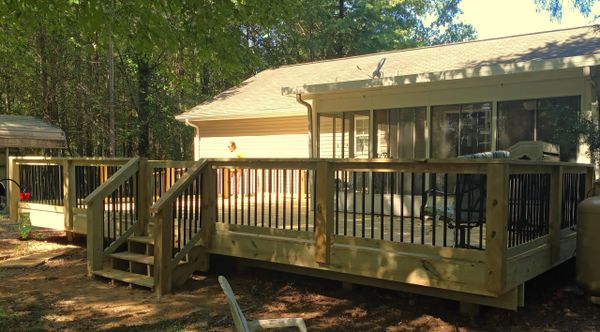 Custom built deck by JTM Renovations in Albemarle, NC