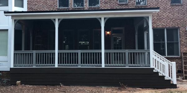 New screened in porch built by JTM Renovations in Mint Hill, NC