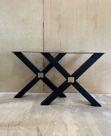 table base, metal frame