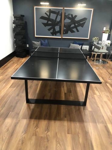 black metal ping pong table 