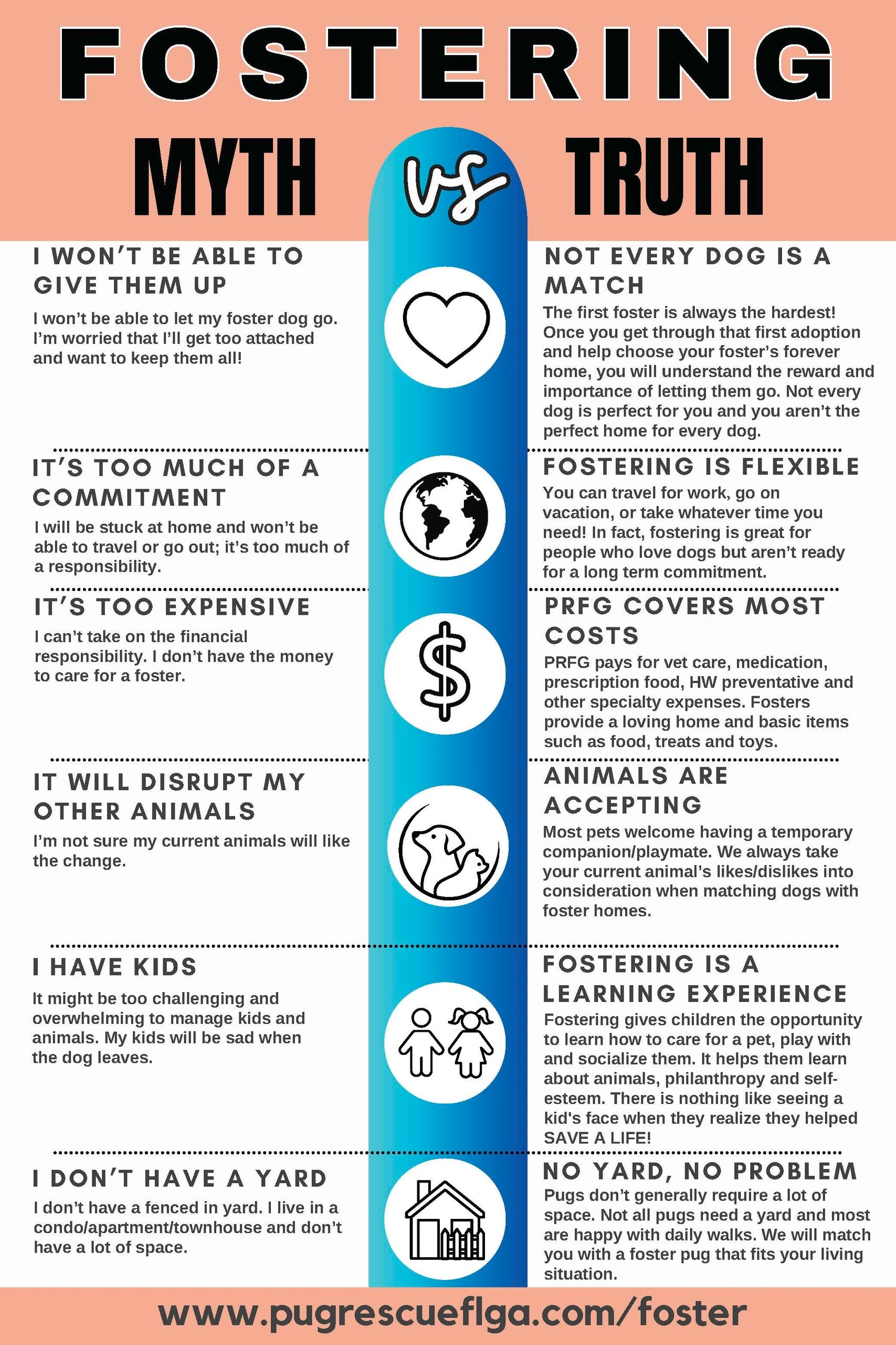 infographic about fostering myth vs truth 