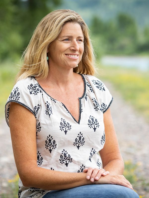 River guide author Bridget Crocker at Snake River. Jackson Hole, Wyoming. Photo: Greg von Doersten