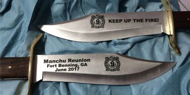 Knife, Laser Engraved Graphic