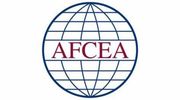 Logo of AFCEA with a globe design and red text.