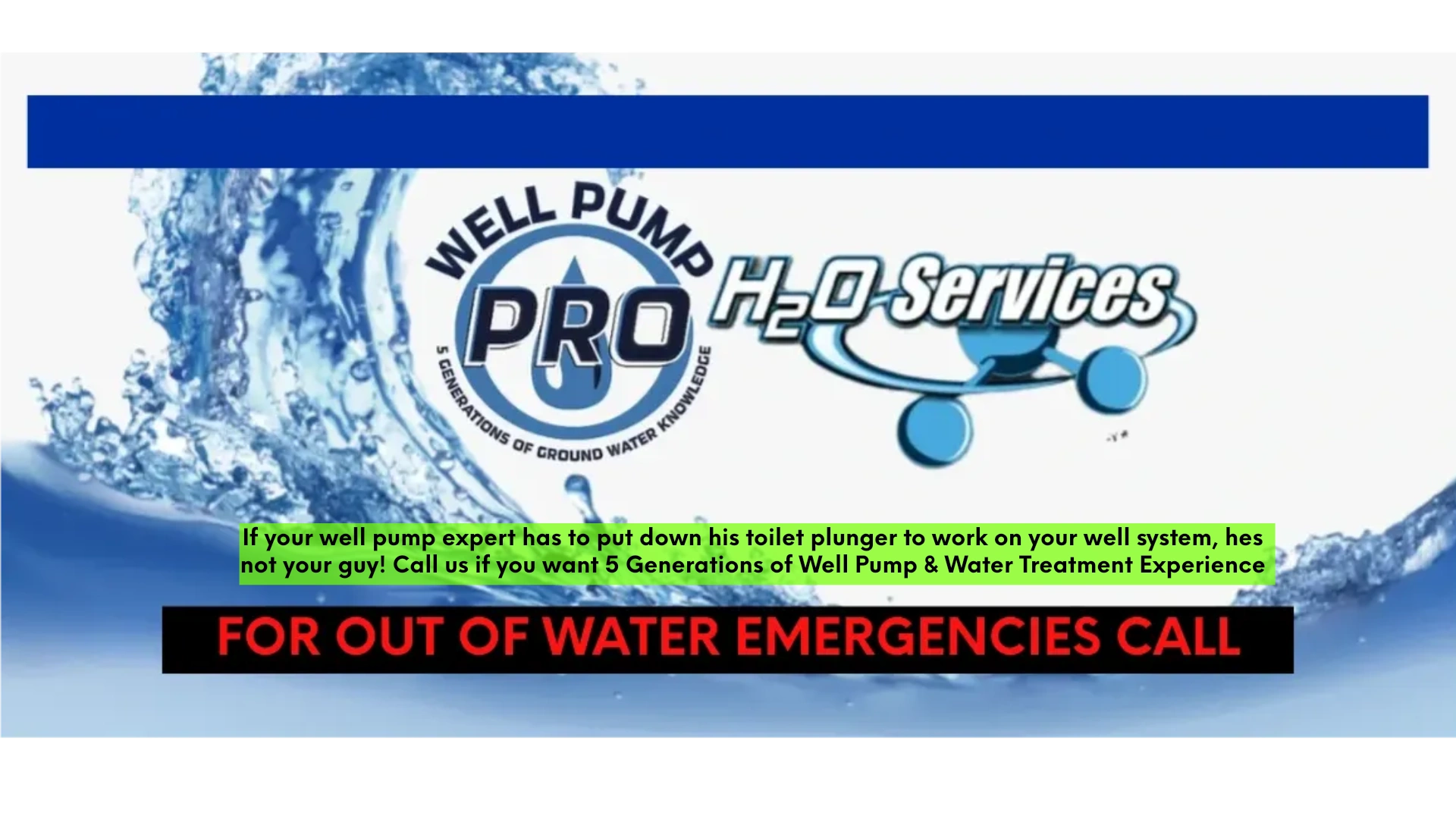 Well Water Treatment Services Well Pump Pro