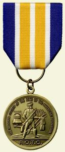 The ROTC Medal is awarded to foster the principle of the "citizen-soldier" .