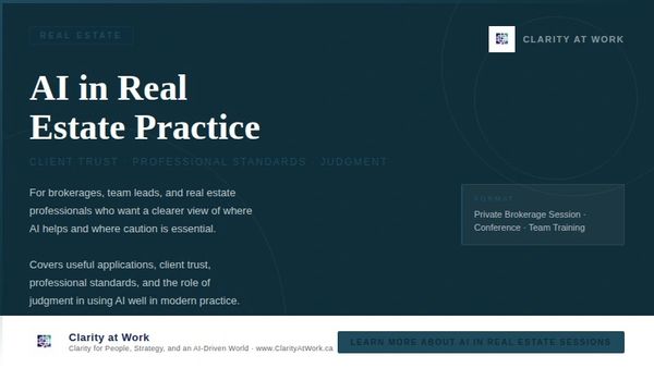 Theresa Lynn, former licensed Alberta realtor, leading AI training for brokerages