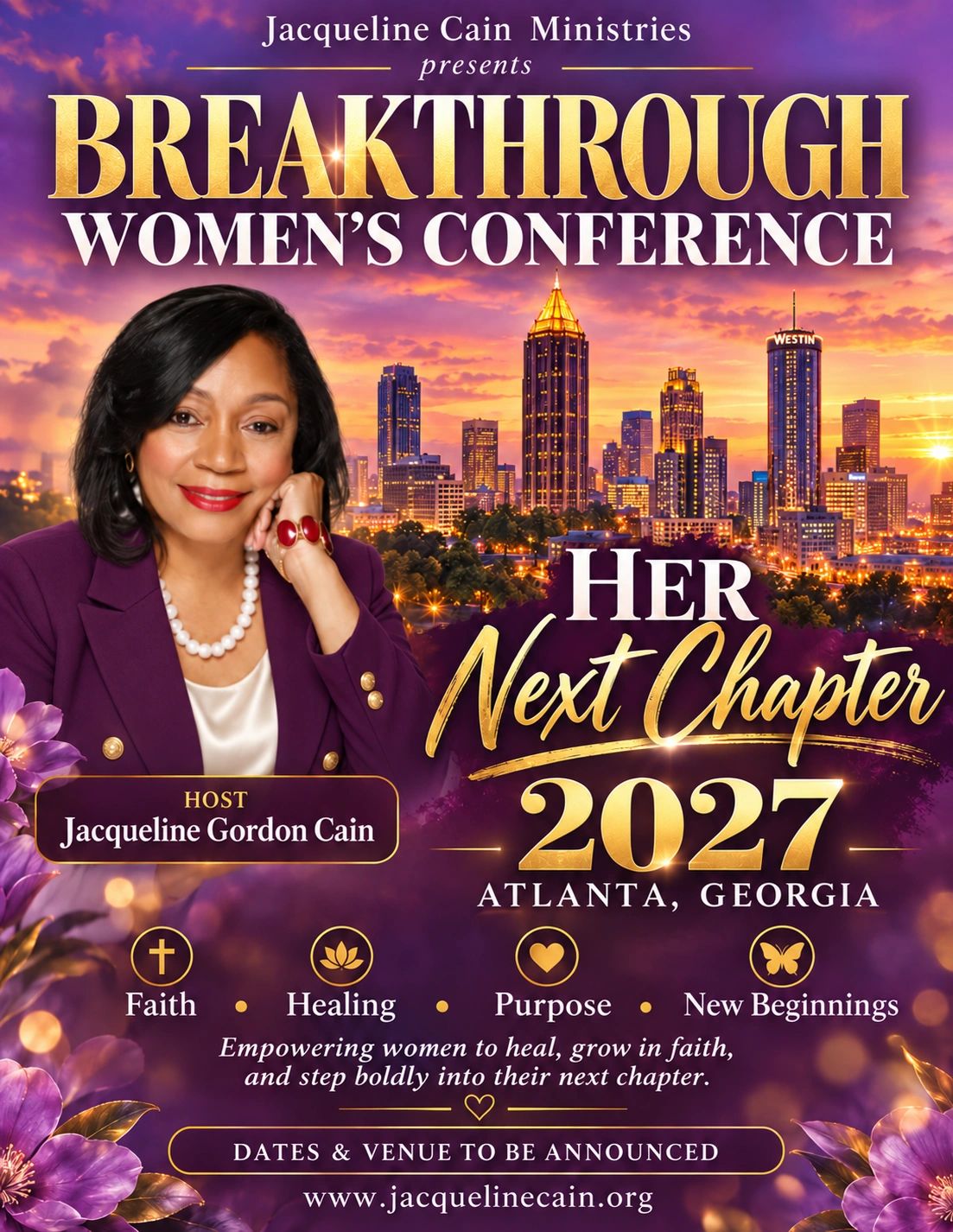 Breakthrough Women's Conference 2027 in Atlanta, hosted by Jacqueline Gordon Cain.