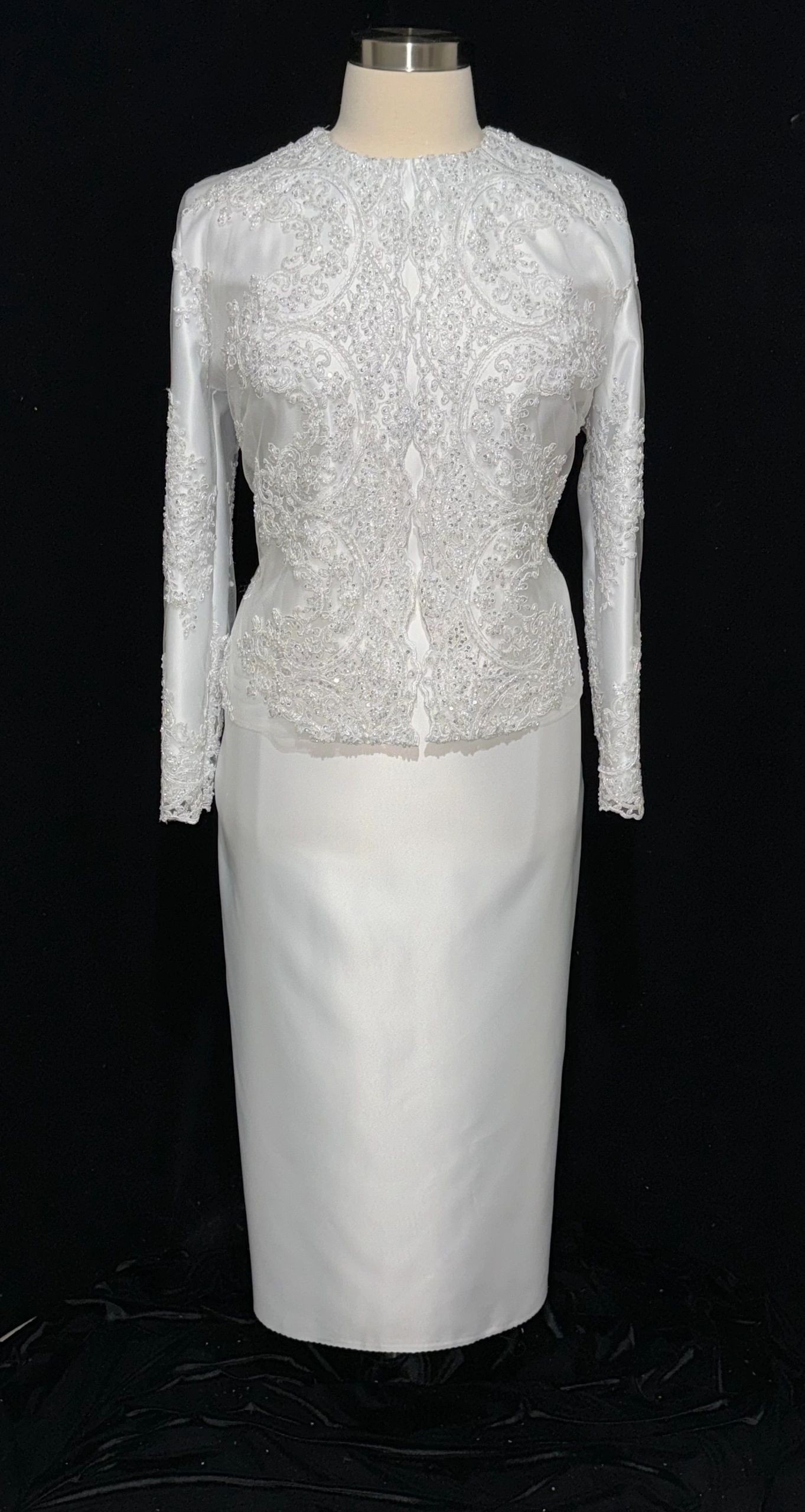 lace elegant funeral dresses 100% Cotton White Long Sleeve Mini Shirt Dress - All Dress main image 0