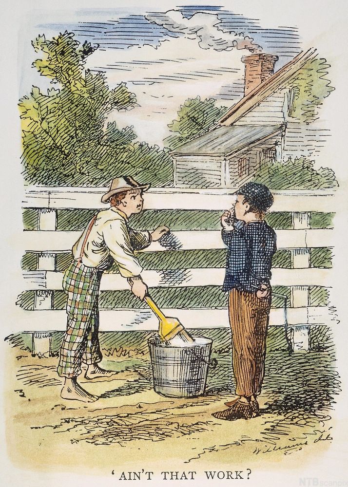 Illustration from the novel The Adventures of Tom Sawyer