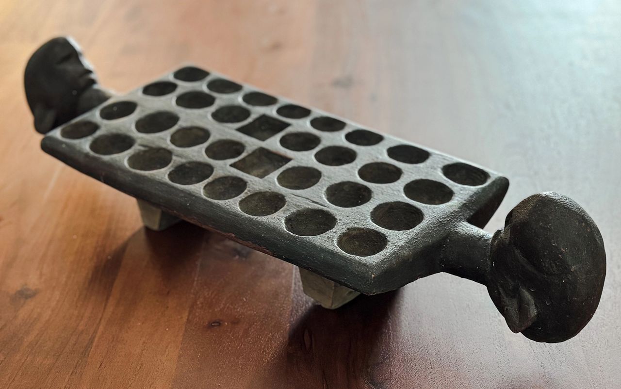 A Bao board I bought while traveling in Tanzania