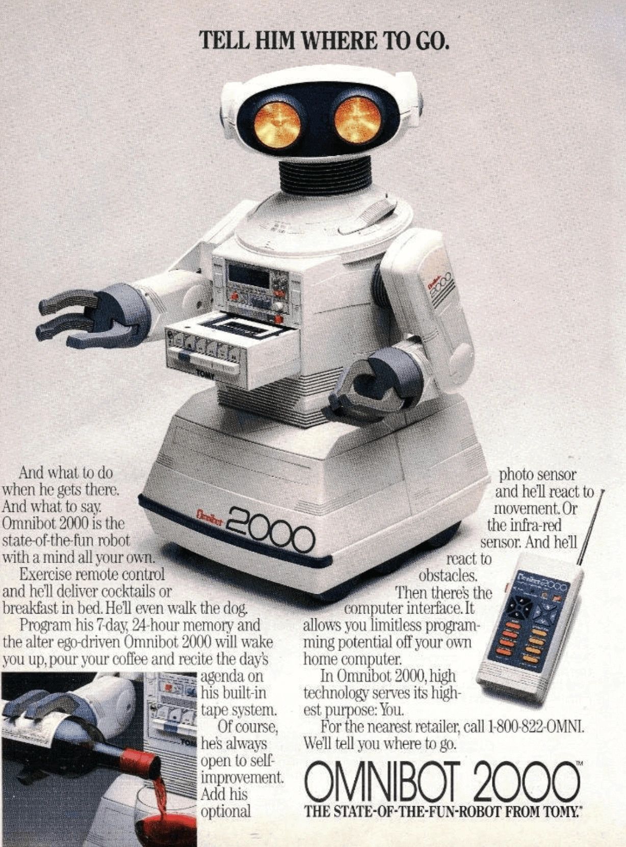 Tomy Omnibot 2000 ad