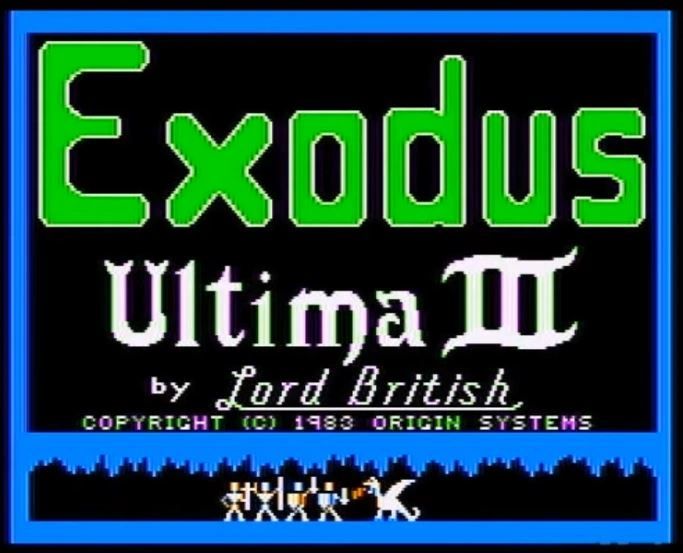 Exodus Ultima III Game Title Card