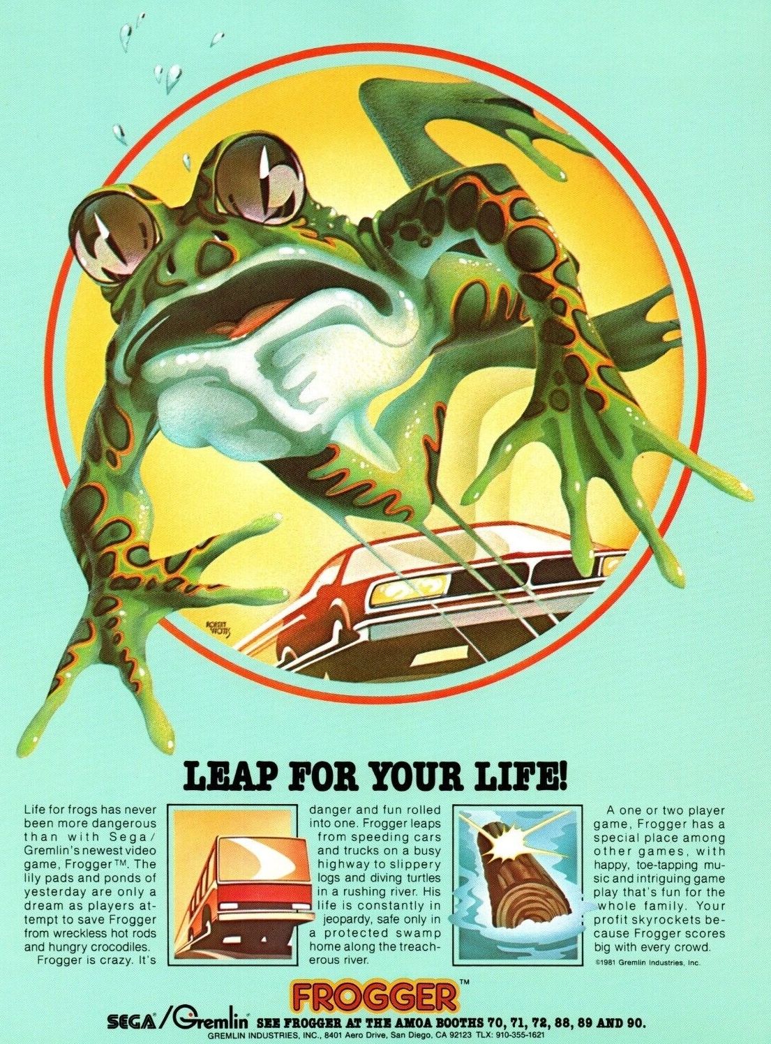 Sega/Gremlin "Frogger" magazine advertisement, Side 2
