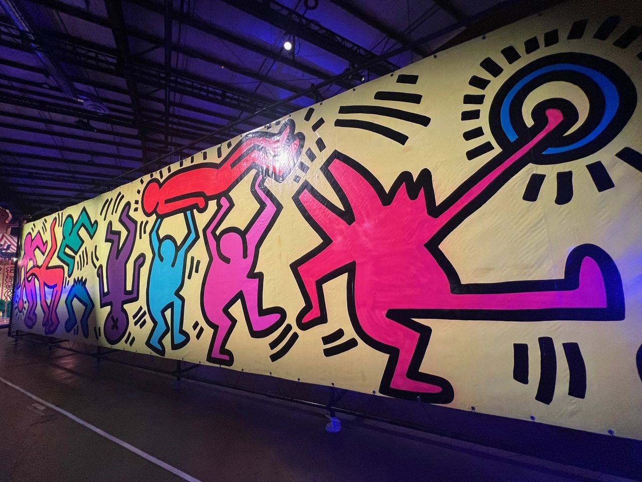 Keith Haring's murals at Luna Luna in Los Angeles.