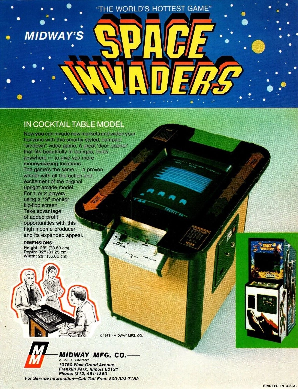 An early magazine ad for "Space Invaders"
