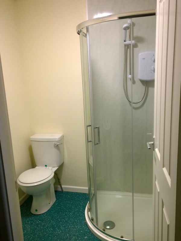A bedroom's en-suite shower room and WC
