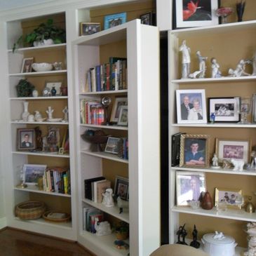 Hidden room beyond bookcases