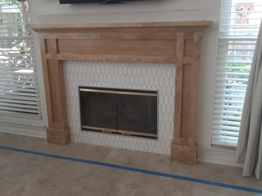 Rustic style mantel