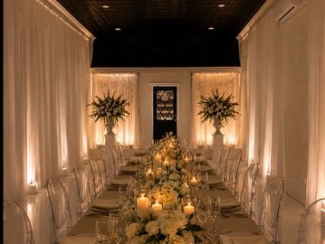 Hourly rental available for small weddings and intimate dinners