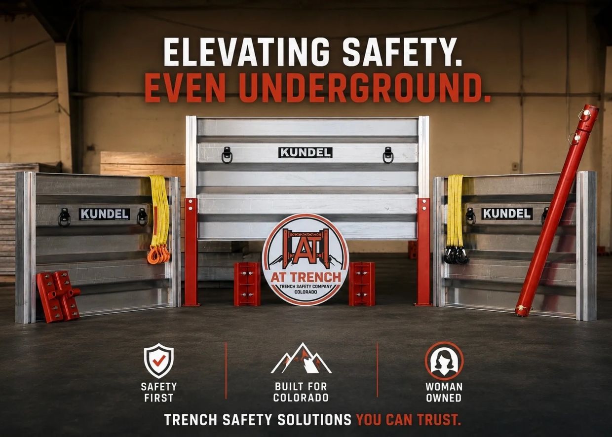 Trench safety equipment by Kundel, emphasizing underground safety and trust.