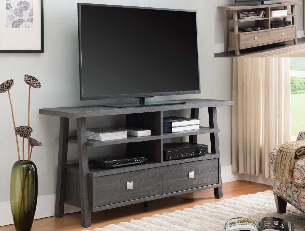 JARVIS TV STAND GRAY
ASSEMBLED DRAWERS
SIZE: 60" X 15.5" X 30"H