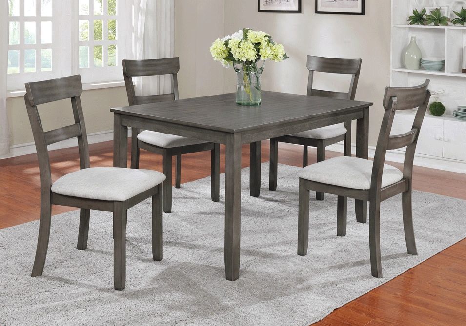 Henderson Grey 5 piece Dining Set
wood/Upholstered seat