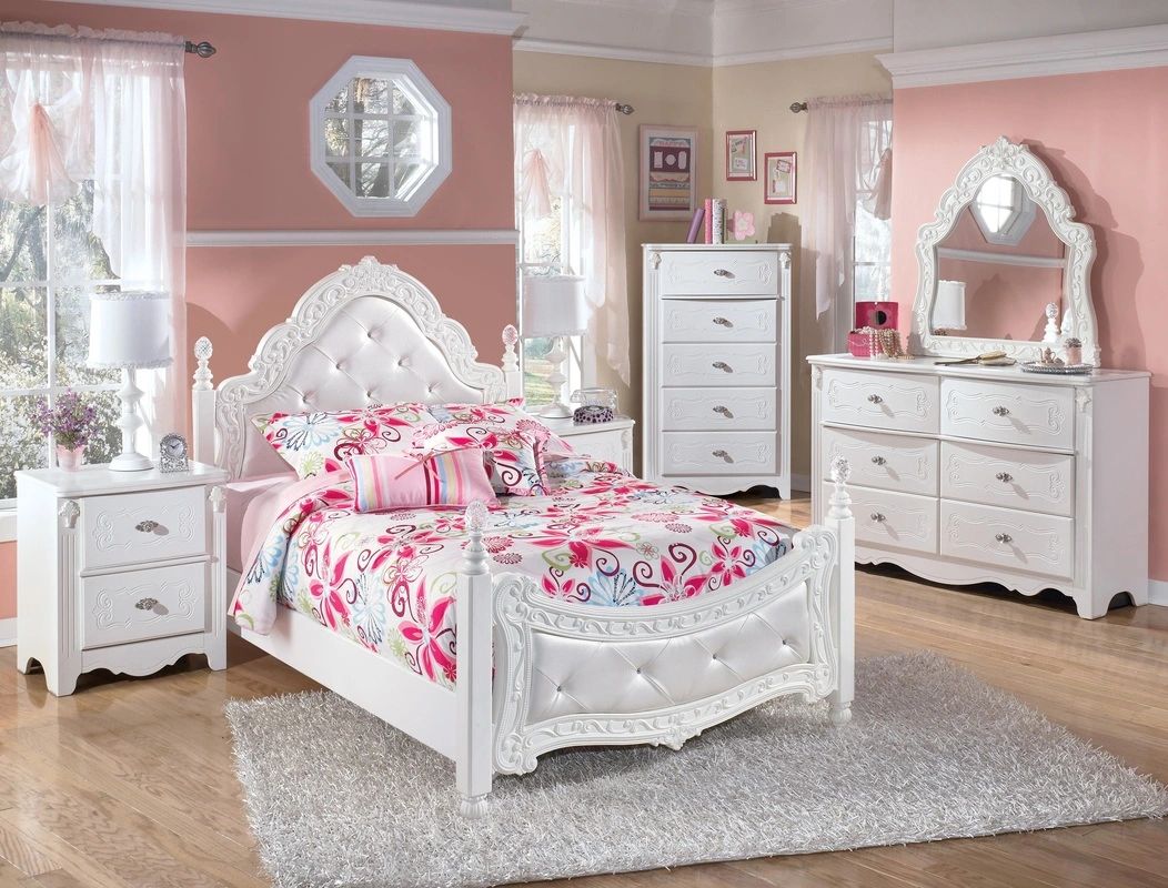 Item Name: B188-T
Color: White
Material: Wood
Twin with Dresser, Mirror, Night stand, Chest