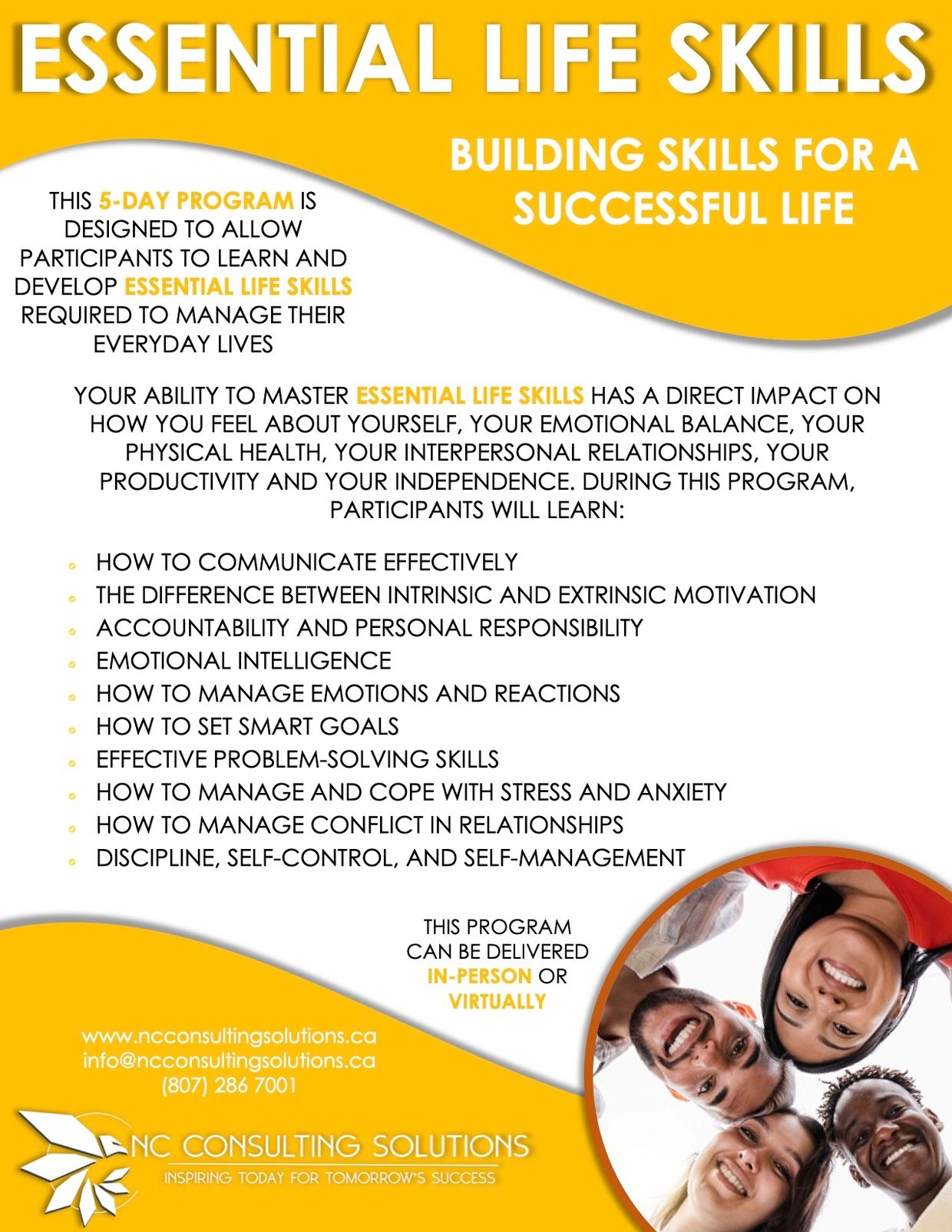 Indigenous, First Nations Essential Life Skills Program Workshop