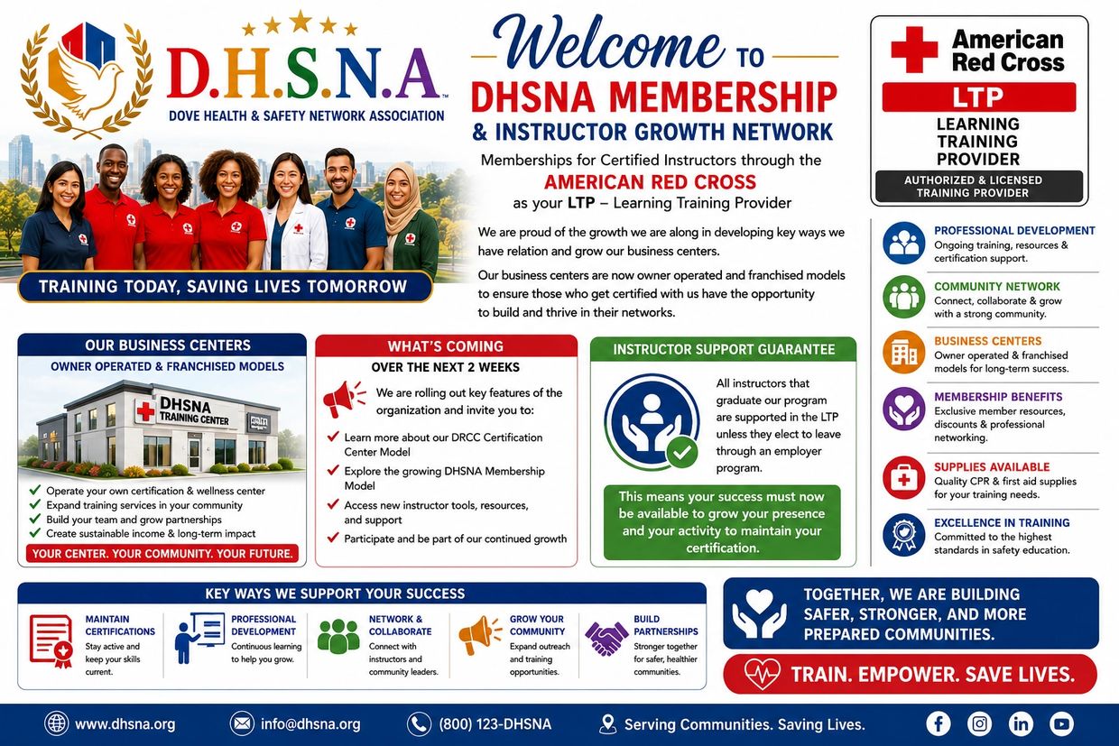 DHSNA welcomes members to its certified instructor network with American Red Cross training.