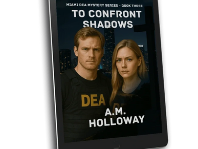 A person holding a Christian ficiton mystery book titled 'To Uncover Truth' by A.M. Holloway.