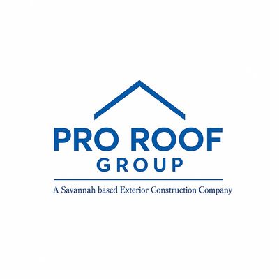 Logo of Pro Roof Group, a Savannah-based exterior construction company.