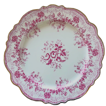 Fuchia floral charger plate