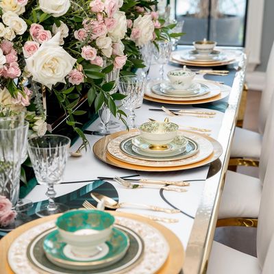 Tablescape, vintage fine china rentals, wedding rentals, luxury tablescape