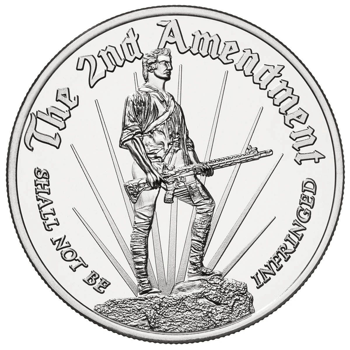 2nd Amendment Minuteman 1oz silver proof round