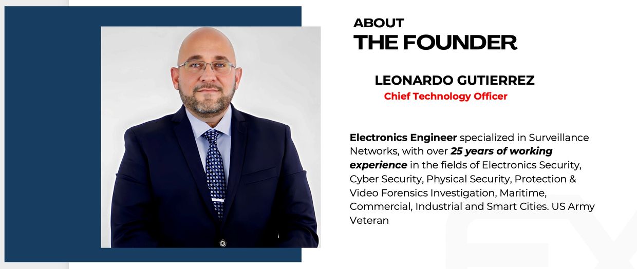 Portrait of Leonardo Gutierrez, Chief Technology Officer and Electronics Engineer.