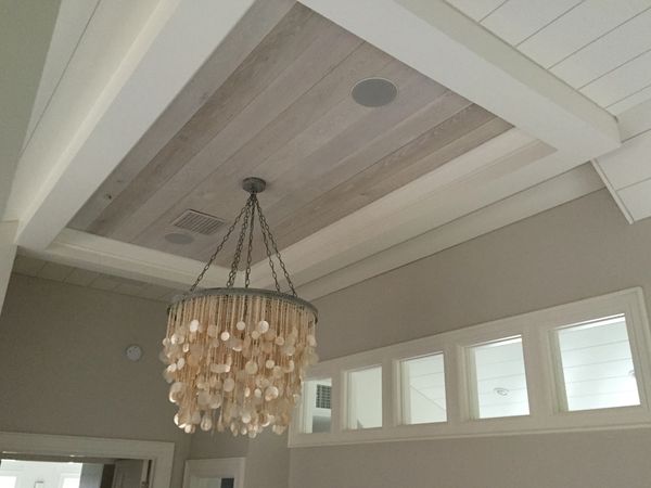 A Chandelier Hanging in a Room