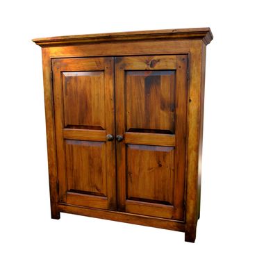 twodoor with raised panels Old Quebec City.  Solid pine custom made furniture 