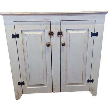 storage armoire Quebec styled custom made furniture milk paint solid wood pine