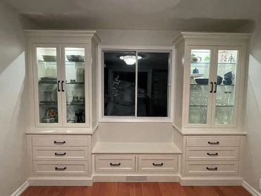 custom made dinning room built-in solid maple  