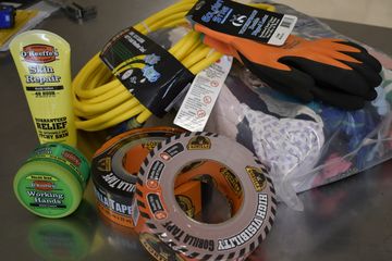 Bolt Gauges,Nylon Cable Ties,Hose Clamps,Duct Tape,extension Cords Gloves,Glue,Utility Straps,Spring