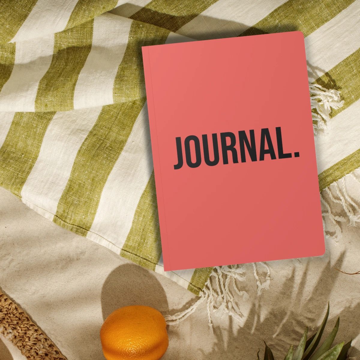 Inspirational Softcover Journal - 100/200 Pages - Orange Yellow and Peach Pink