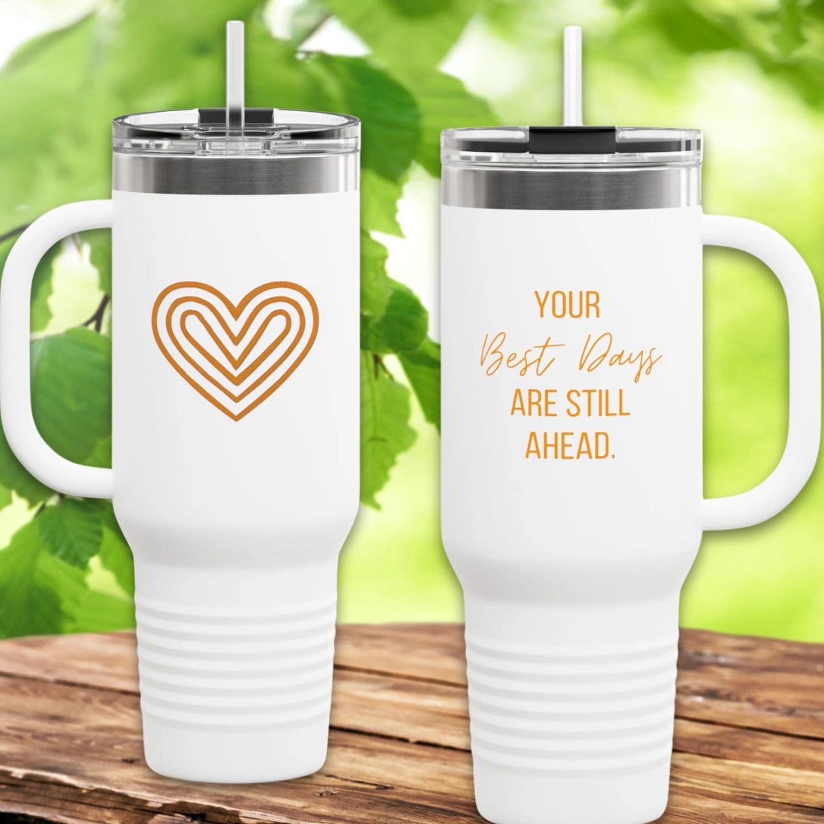40oz Insulated Travel Mug with Inspirational Sayings
