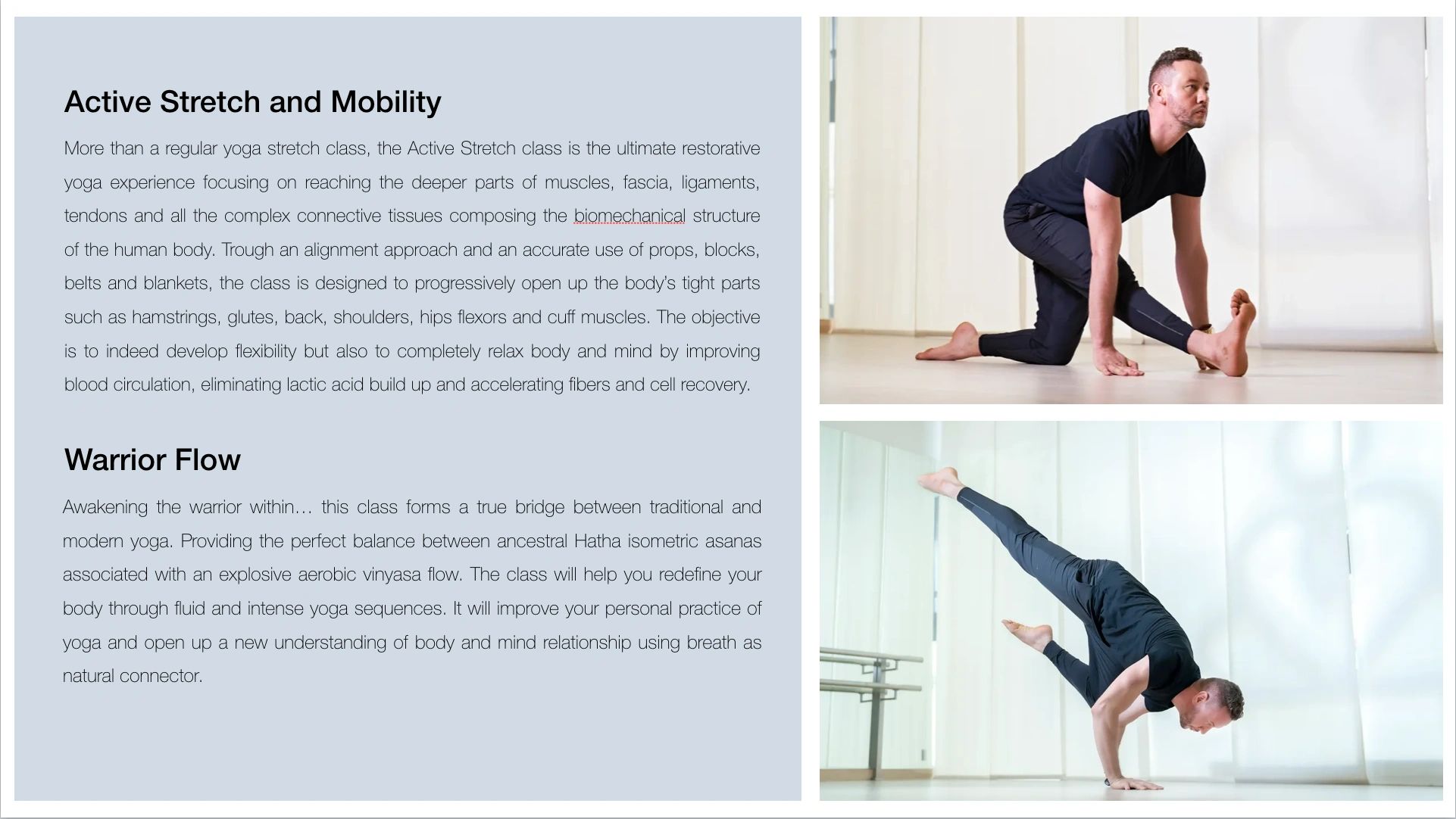 Allaoua Gaham Yoga Dubai warrior flow active stretch