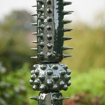 Ceramic Totem 2, Stacked free-standing, Ceramic Garden Sculpture, Dorset Artist, Stoneware