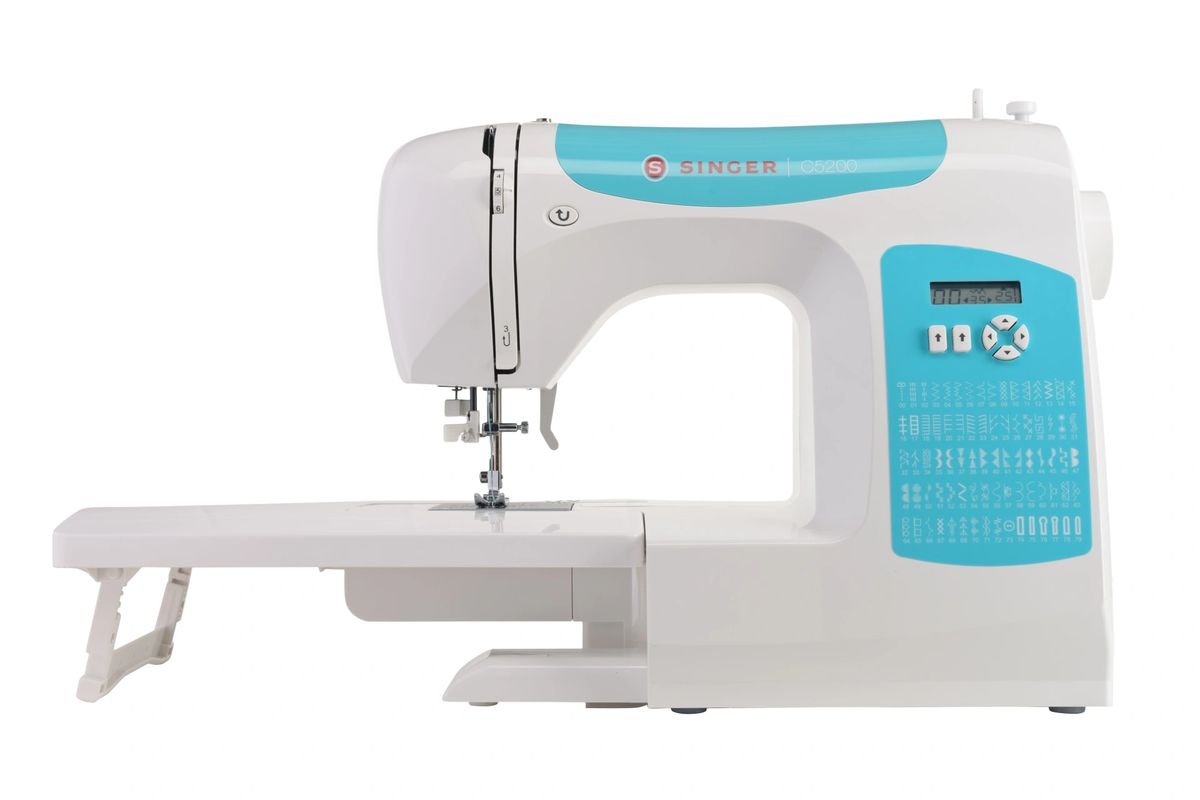 Singer C5200 Computerized 80 Built-in Stitches, LCD Screen, LED Lighting  Made Easy Sewing Machine, Turquoise